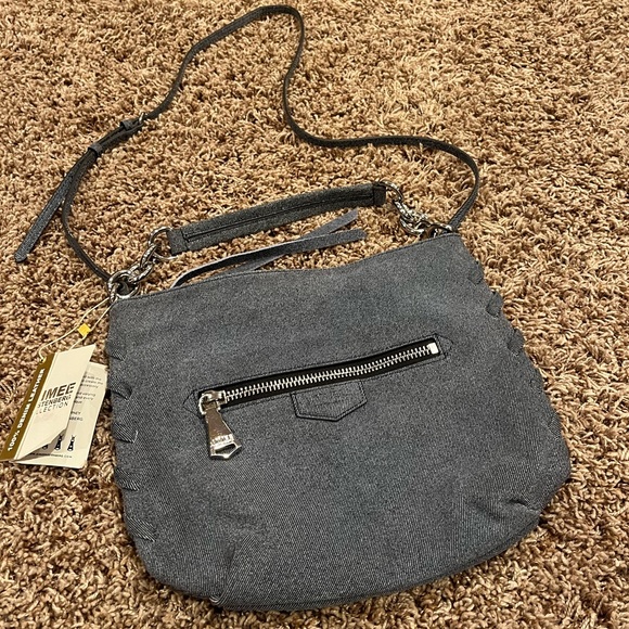 *SOLD* NWT Aimee Kestenberg Leather Convertible Crossbody - Onyx - Dark Denim - Picture 6 of 13